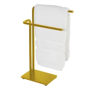 Suporte Porta Toalha Toalheiro de Bancada Banheiro Dourado Fosco - 2372DO Future