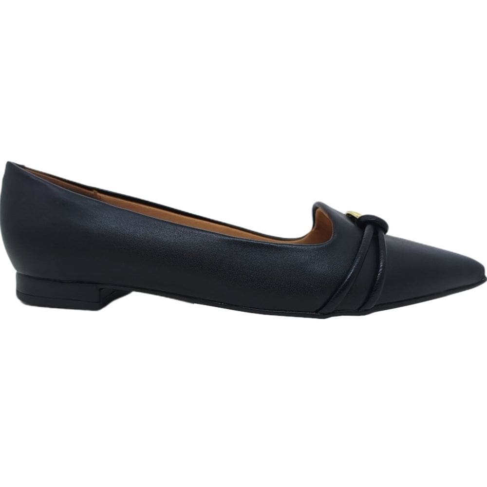 Sapatilha Feminina Casual Dia a Dia Trabalho Bico Fino Detalhe Metalizado Vizzano 1206.1004