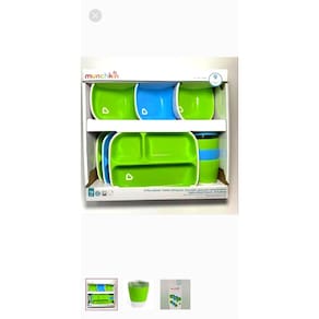 Conjunto de jantar para crianças Munchkin Splash, 9 peças com pratos e tigelas