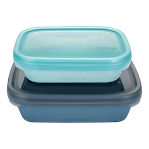 Recipiente de armazenamento de alimentos U Konserve Platinum Silicone 24 onças e 48 onças