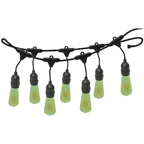 Varal de Luzes 30M Bivolt com 30 Lâmpadas Verde 220v Foxlux