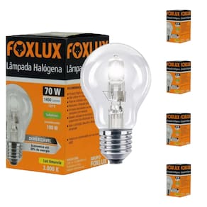 Kit 5 Lampada Halogena Classica 70W 127V Foxlux