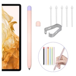 Capa Antiderrapante + Pontas Extras Para S-Pen Galaxy Tab S8