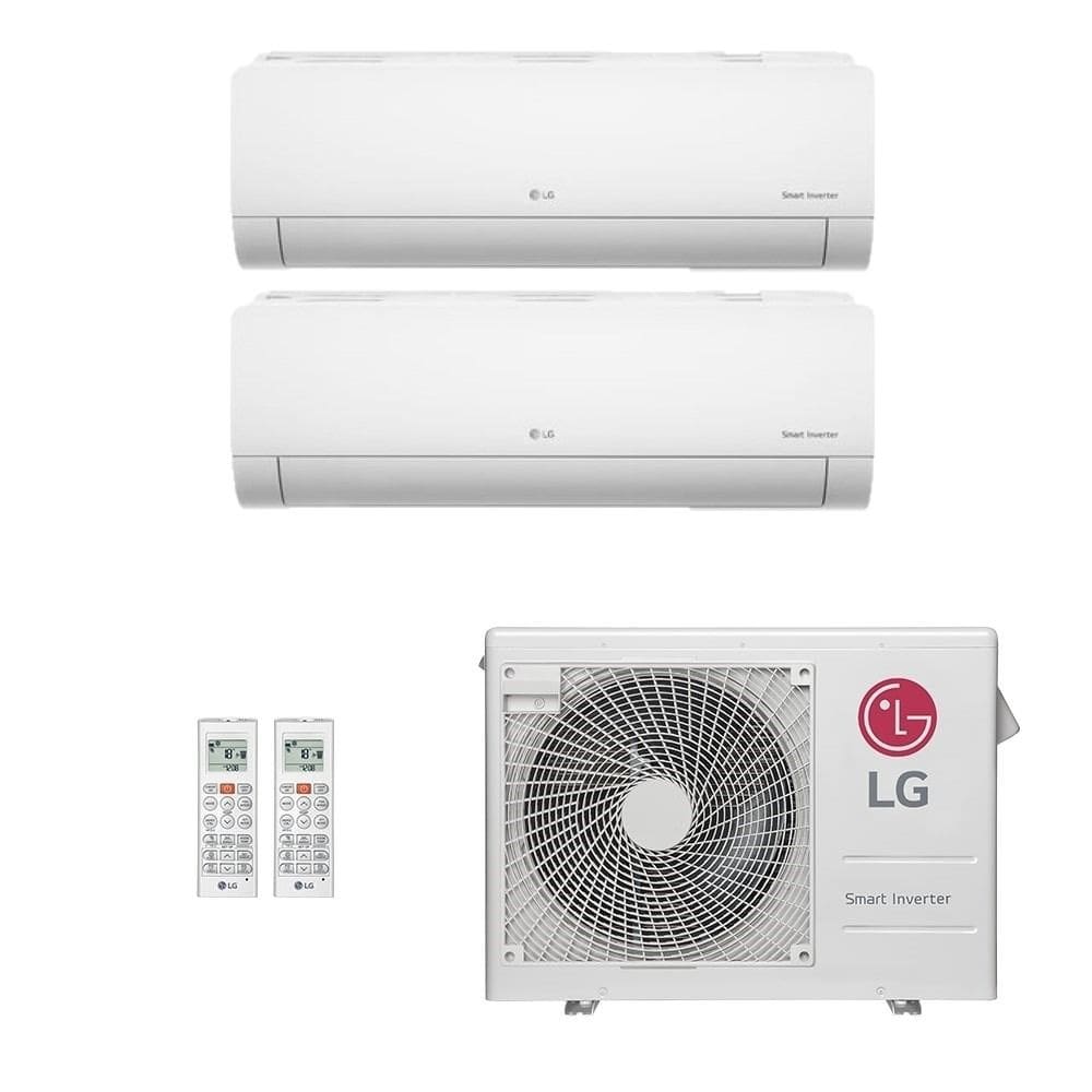 Ar-Condicionado Multi Split Inverter LG 24.000 (1x Evap HW 7.000 + 1x Evap HW 18.000) Quente/Frio 220V