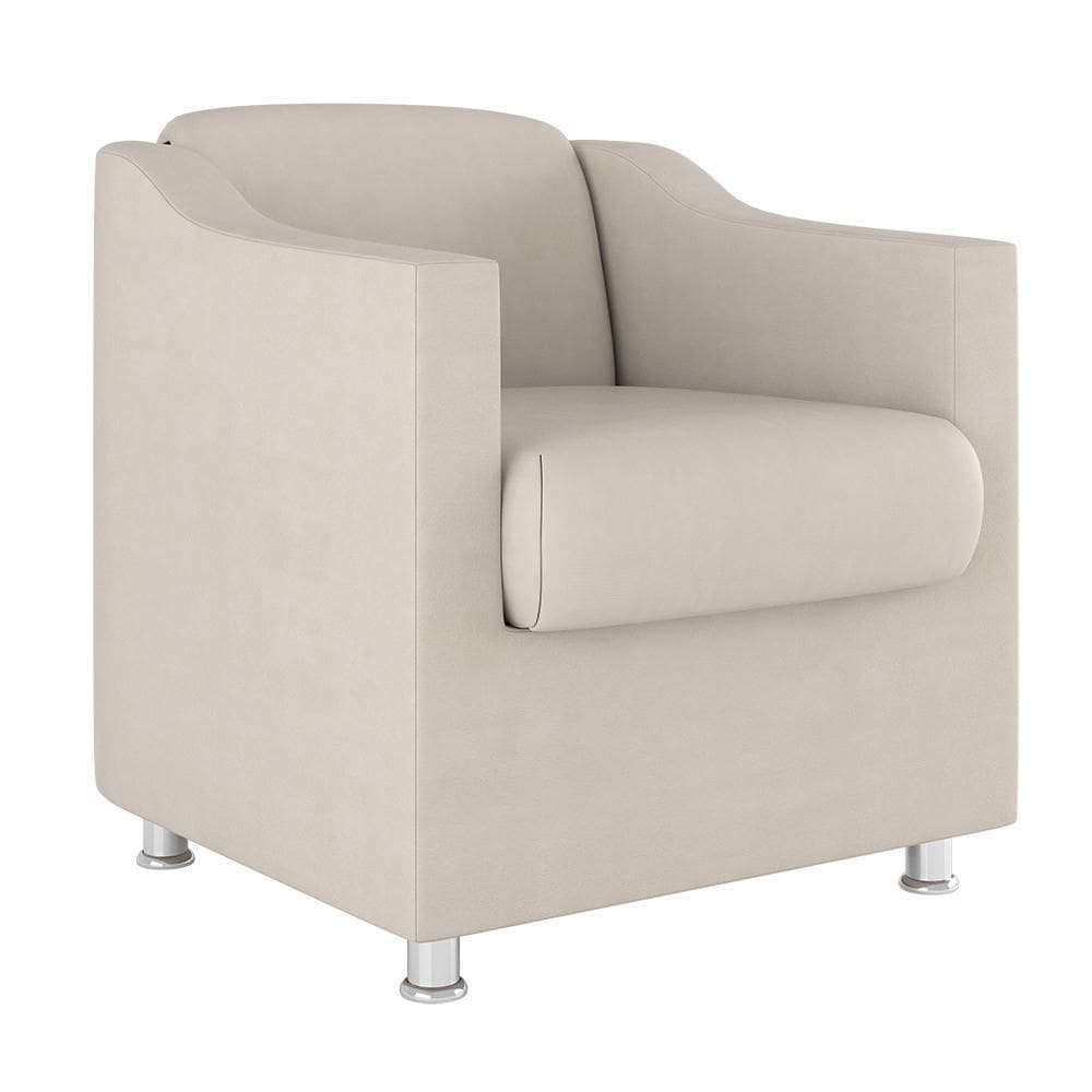 Kit 2 Poltronas Decorativas Reforçada Consultório Sala Suede