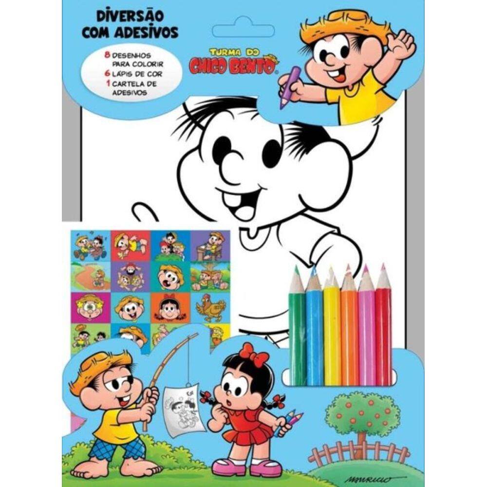 Turma da Monica Diversão Com Adesivos 06 - Chico Bento