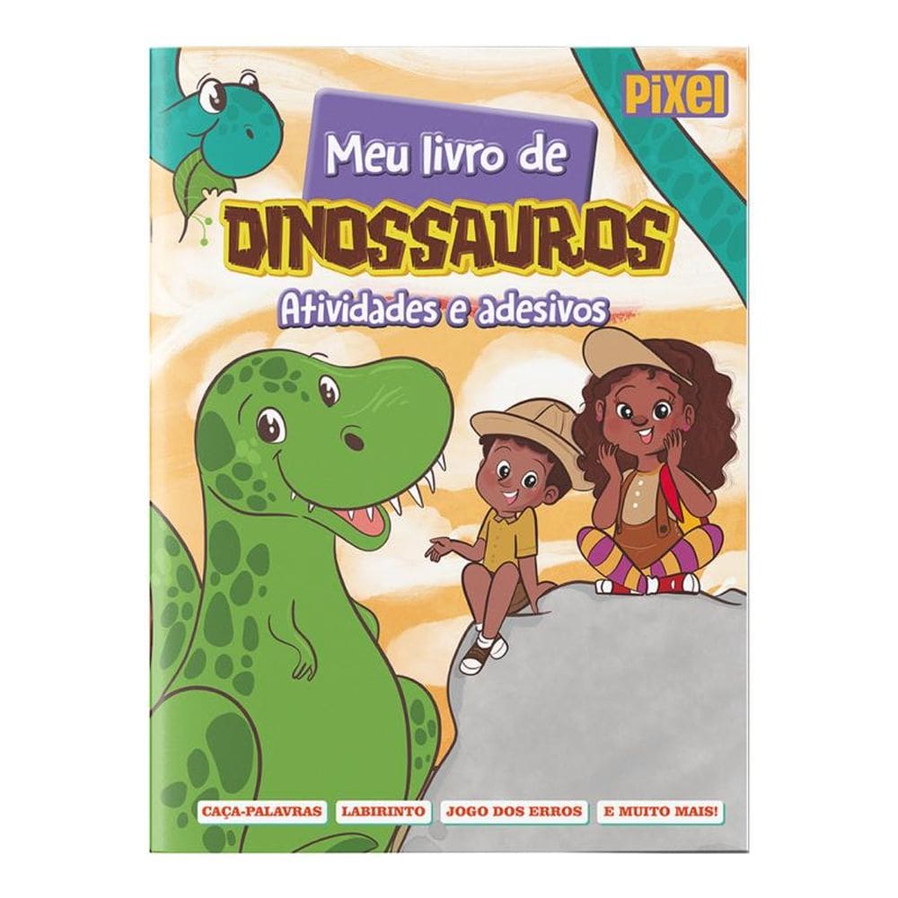Meu livro de dinossauros: Atividades e adesivos