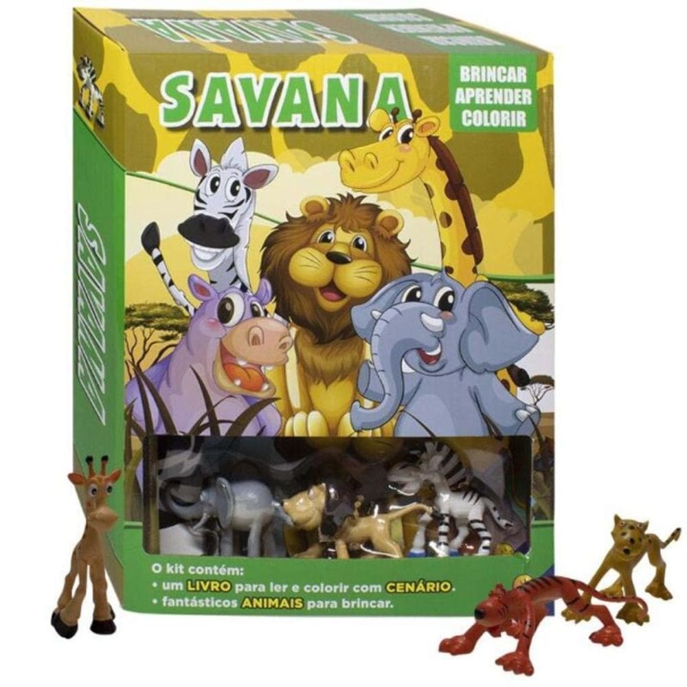 Brincar-aprender-colorir: Savana