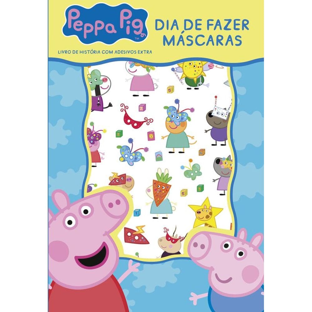 Peppa Pig - Livro de história com adesivos - Extra: Dia de fazer máscaras