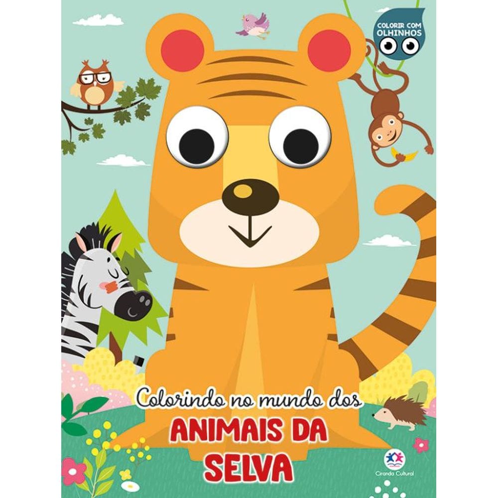 Colorindo no mundo dos animais da selva