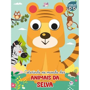 Colorindo no mundo dos animais da selva