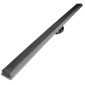 Ralo Linear Banheiro Seca Box 5x80 Inox Bolinha Espelhado Coletor Cinza com Sifão