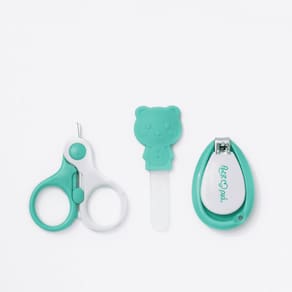 Kit De Cuidados E Higiene Do Bebê 3 Peças Verde Petit Piá