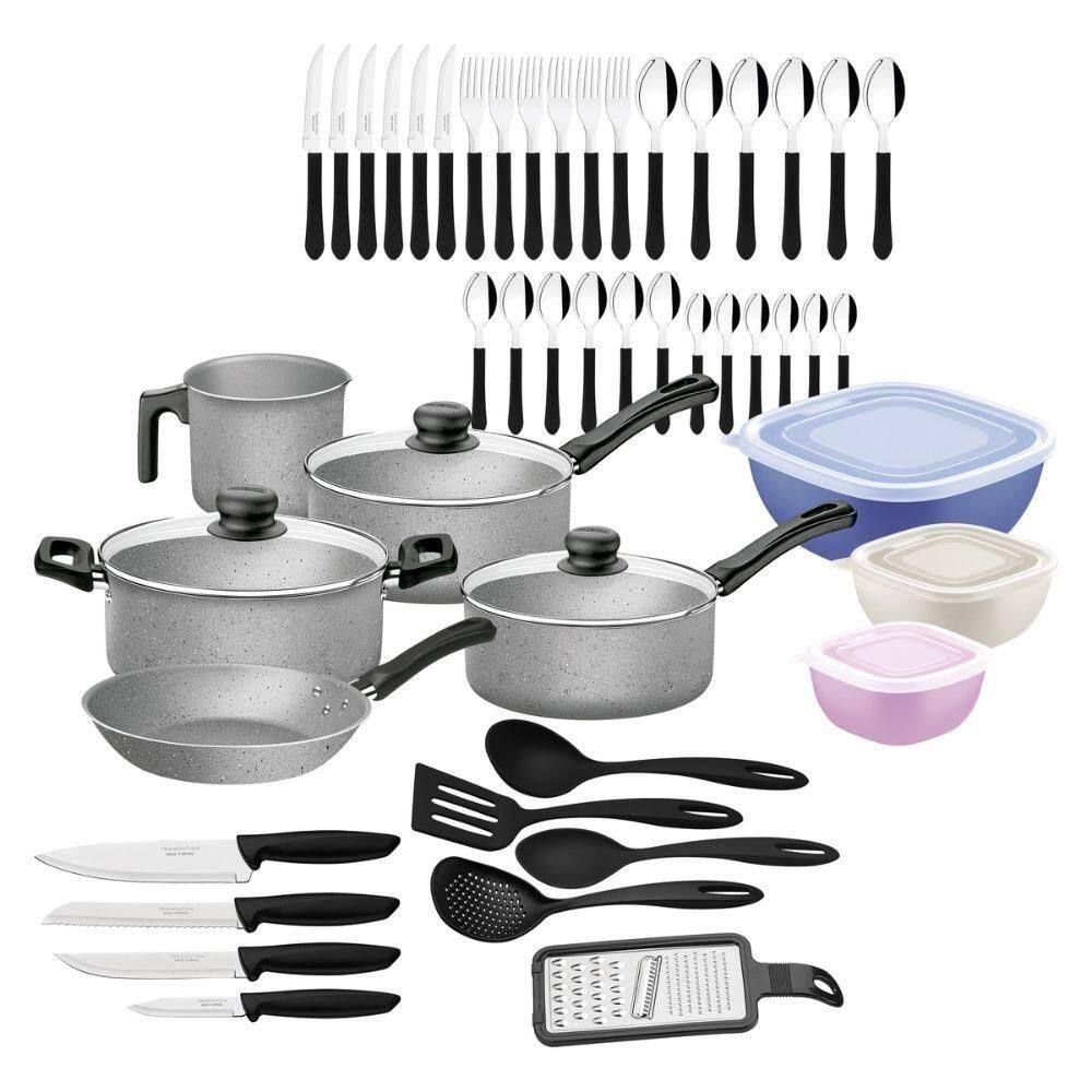 Kit Cozinha Tramontina 47 Peças Cinza