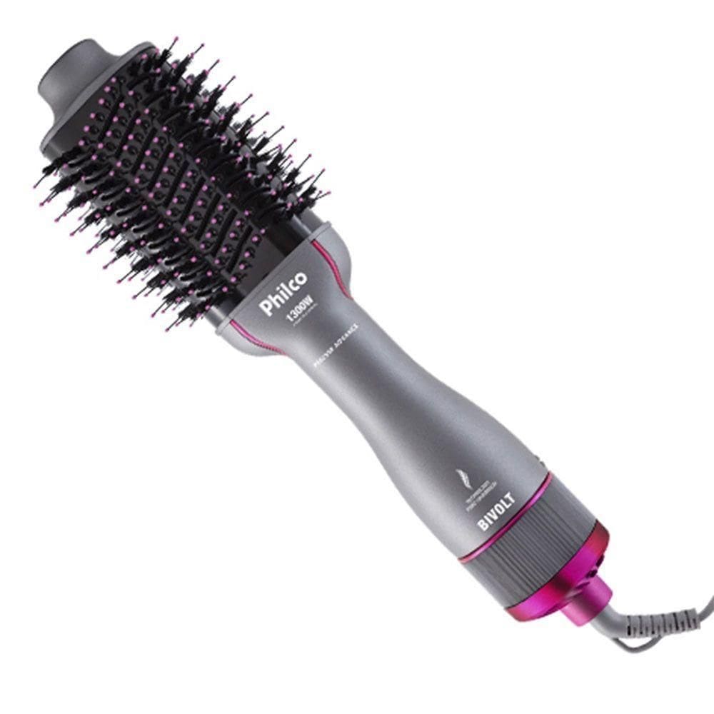 Escova Secadora Philco Advance 4 Em 1 1300W PES25SR Cinza/Rosa Bivolt