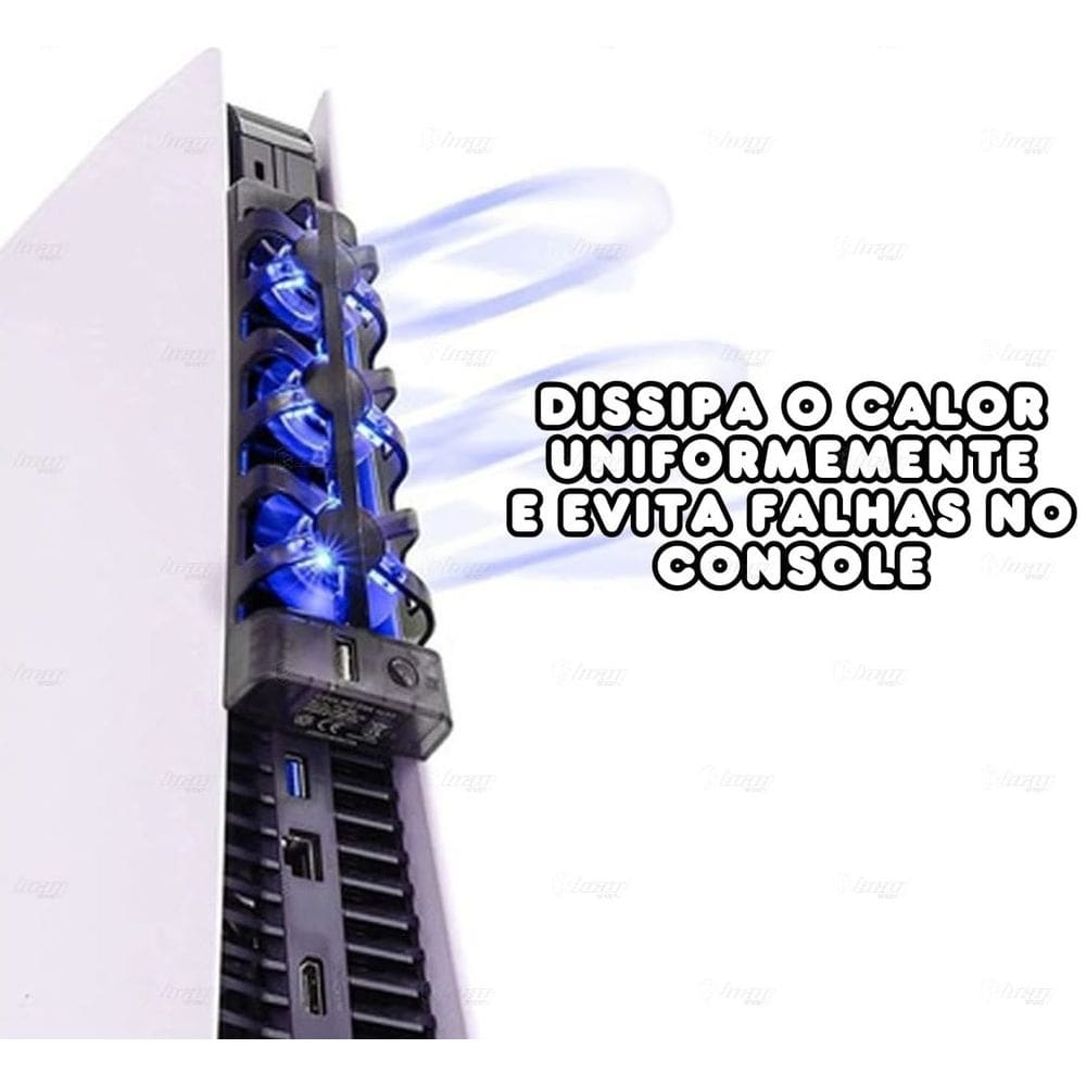 Cooler Ventilador C/ Led Compatível Com Playstation_5 | Casas Bahia