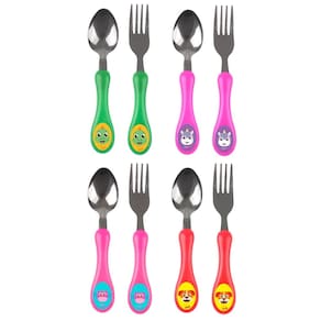 Kit Talheres Bebe Infantil Aço Inox Conjunto Garfinho e Colher