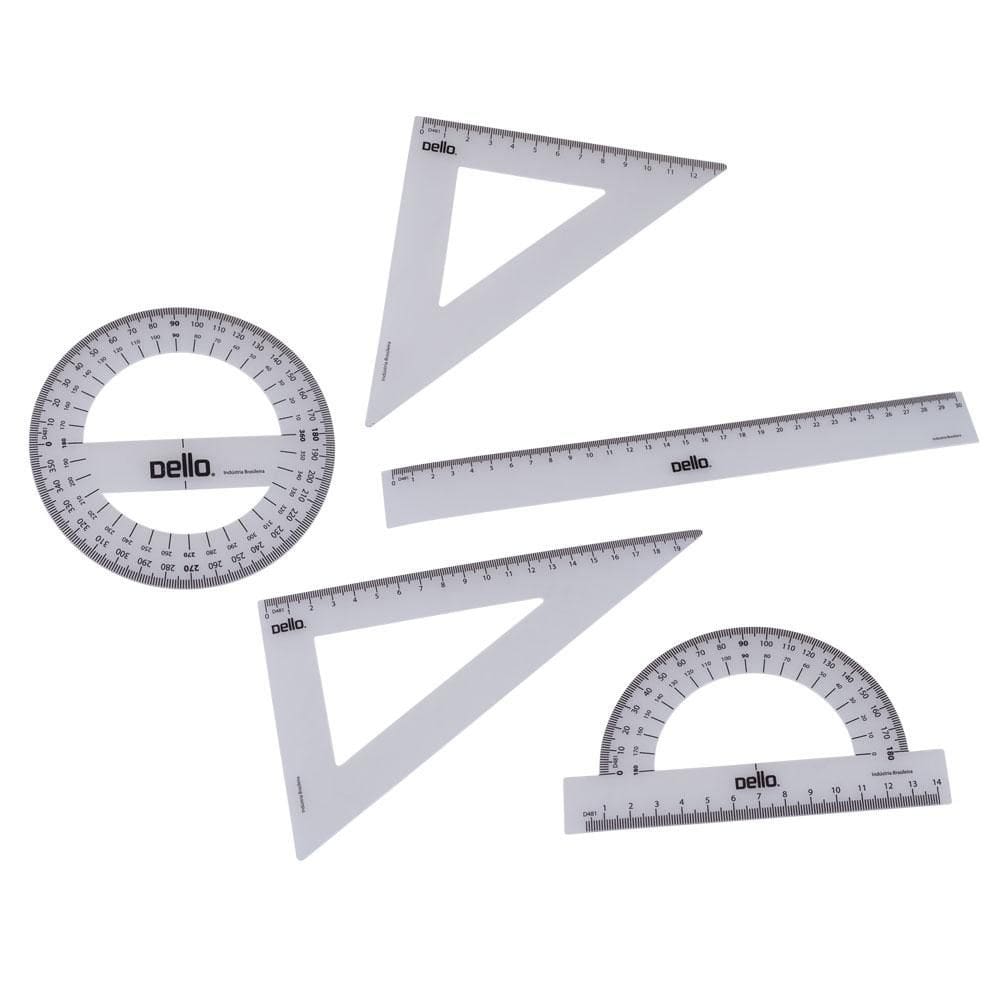 Kit Réguas Dello Desenho Escolar