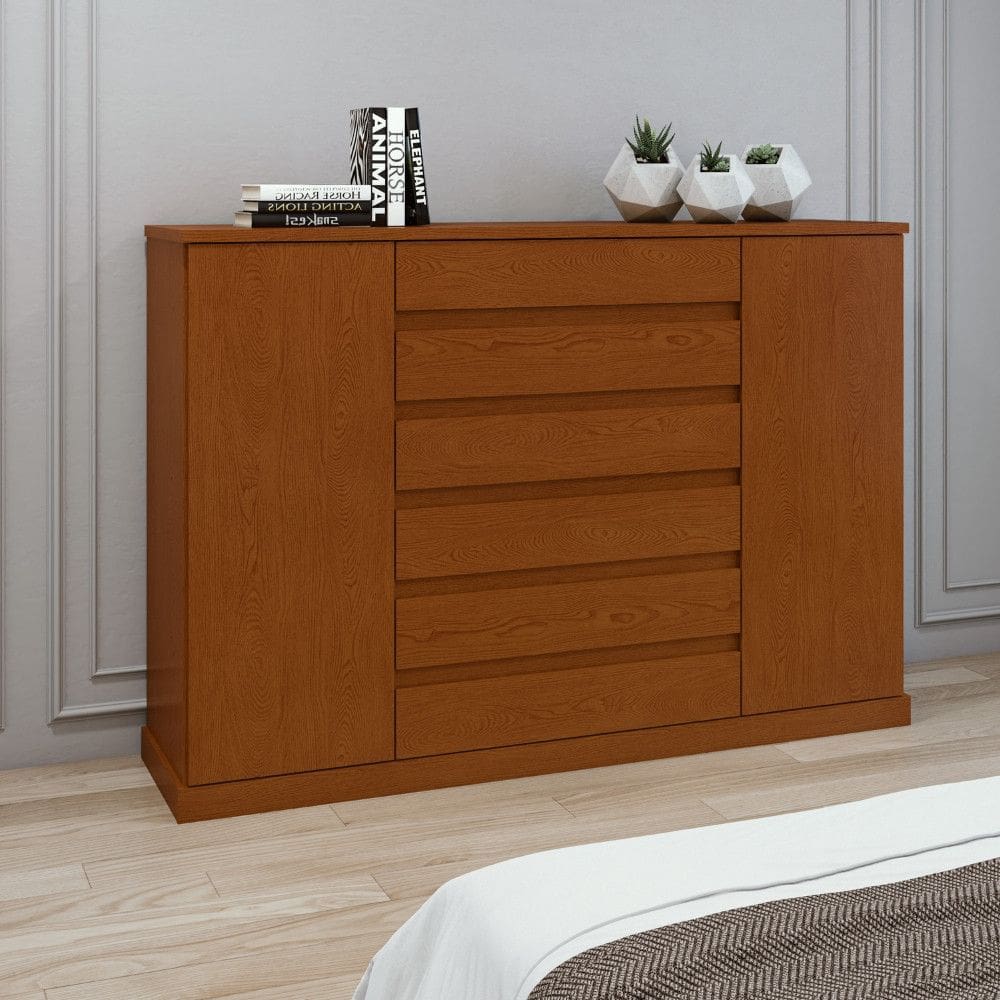 Cômoda 7 Gavetas 2 Portas Vedras Lopas