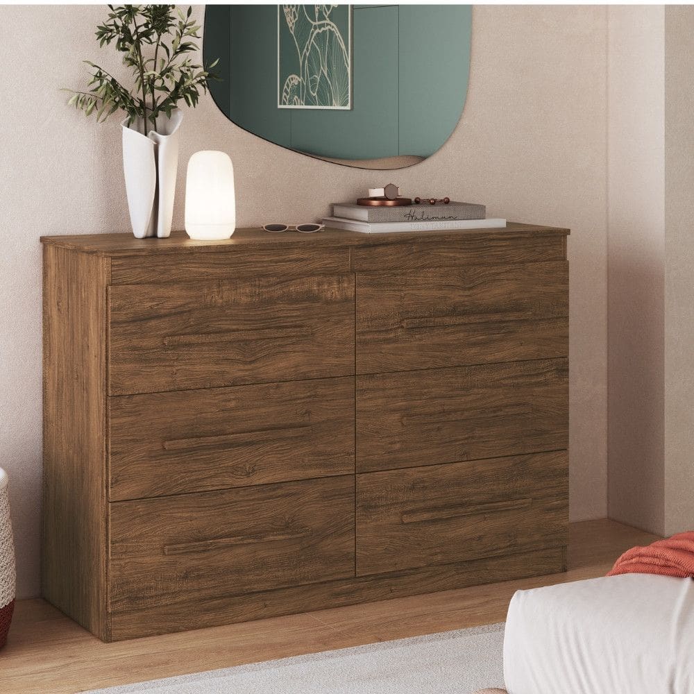 CÃ´moda 6 Gavetas 100 MDF Arizona Doripel