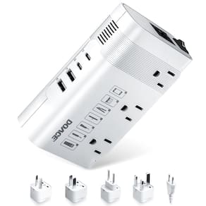 Conversor de tensão DOACE 220V a 110V 350W para viagens pela Europa