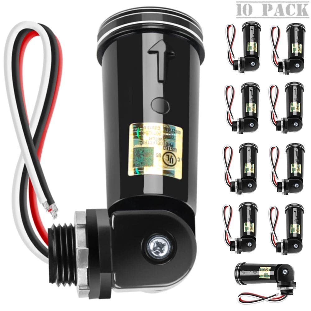 Pacote com 10 sensores de fotocélula Outdoor Light Dusk to Dawn 110-240V