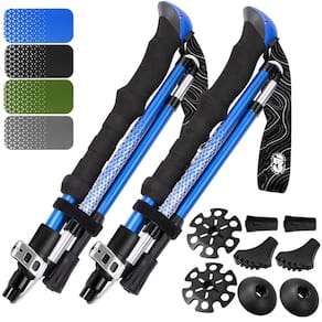 Bastão de caminhada dobrável Hiker Hunger for Hiking Blue