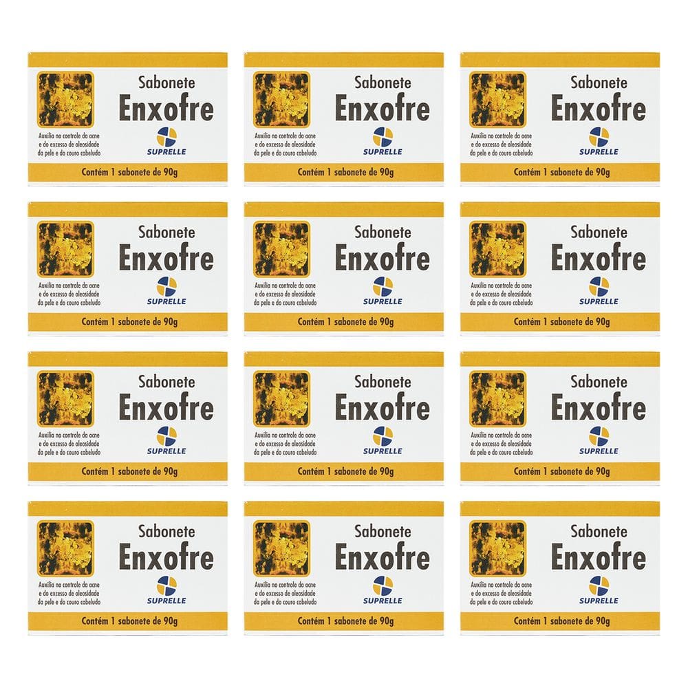 Kit 12 Sabonete Suprelle Enxofre 90G