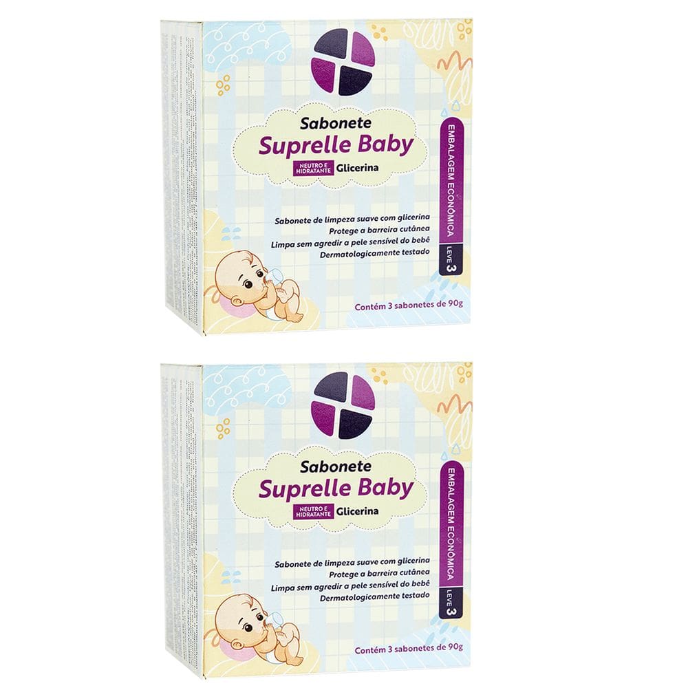 Kit 2 und Kit Sabonete Suprelle Baby 90g c/3 und