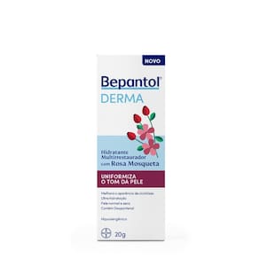 Bepantol Derma Hidratante Multirrestaurador com Rosa Mosqueta Uniformiza Tom da Pele 20g