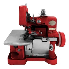 Máquina De Costura Semi Industrial Gn1-6d Portátil Vermelha