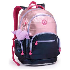 Mochila Costas Color Up Passeio Escolar Metalizada - Rosa