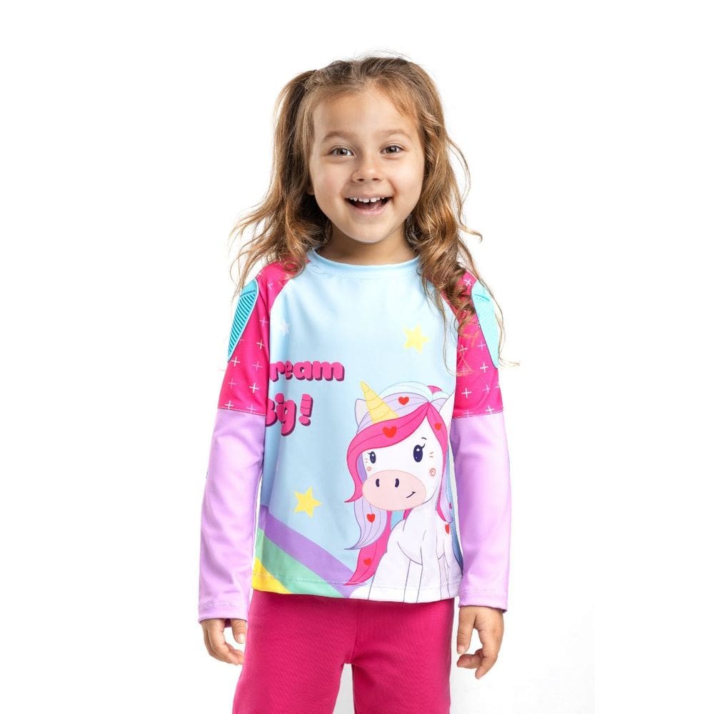 Camiseta de Proteção Infantil Gola Redonda Térmica Tam 2 4 6 8 Nathor