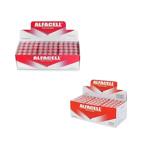 Pilha Pequena Alfacell AA 1,5V Kit com 60 Unidades