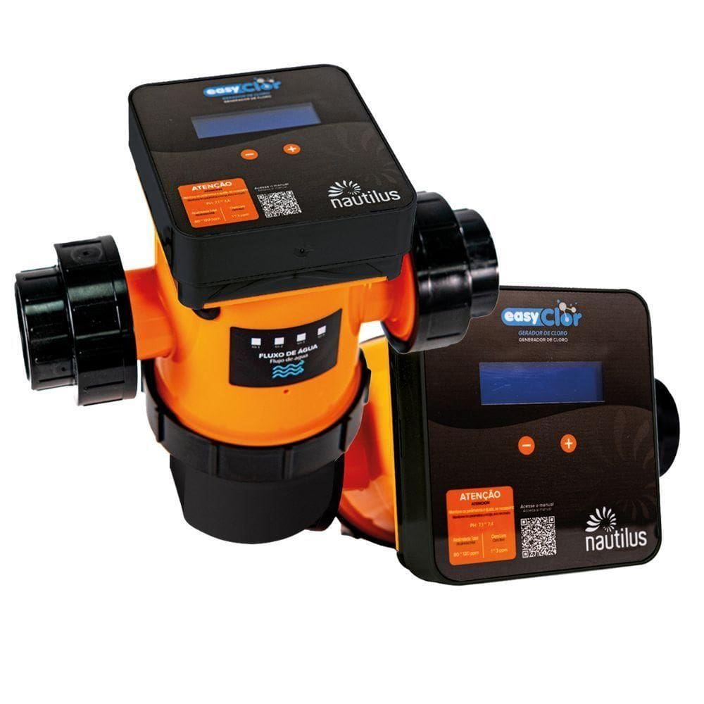 Gerador De Cloro A Base De Sal Para Piscinas Até 80 Mil Litros Easyclor® Home G5-04 - Nautilus