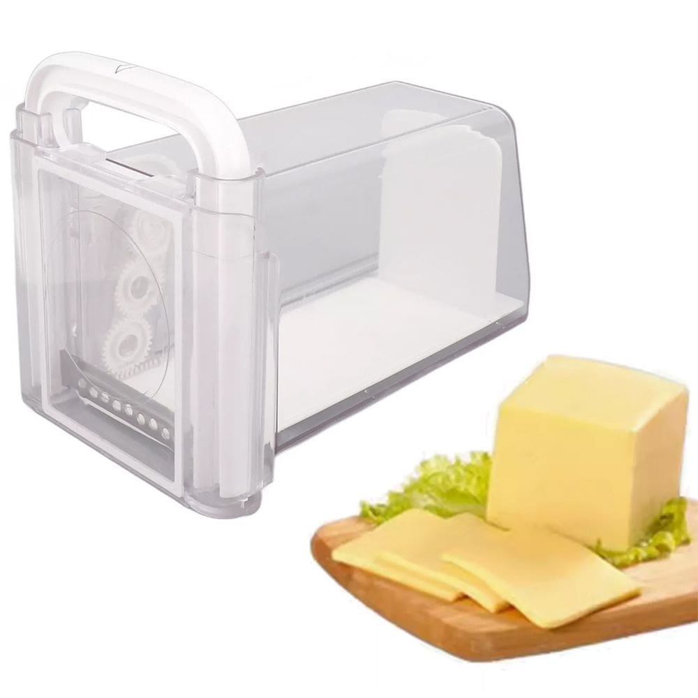 Cortador Fatiador Ralador Queijo Presunto Frios Pote Hermetico Lamina inox 4 Em 1 Cozinha