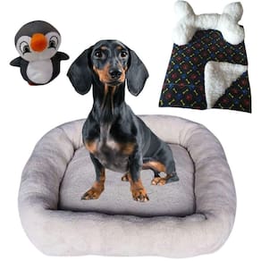 Kit Cama Pet Bigata G Luxo Com Osso Pelucia E Mantinha Avelã