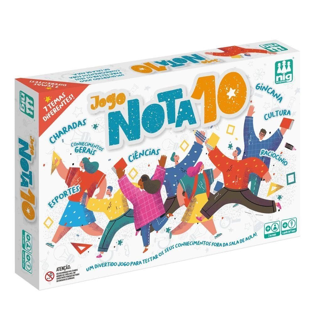 Jogo Nota 10 - 180 Cartas - Nig Brinquedos