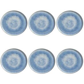 Conjunto de Pratos Rasos 06 Peças Bio Wave Porto Brasil