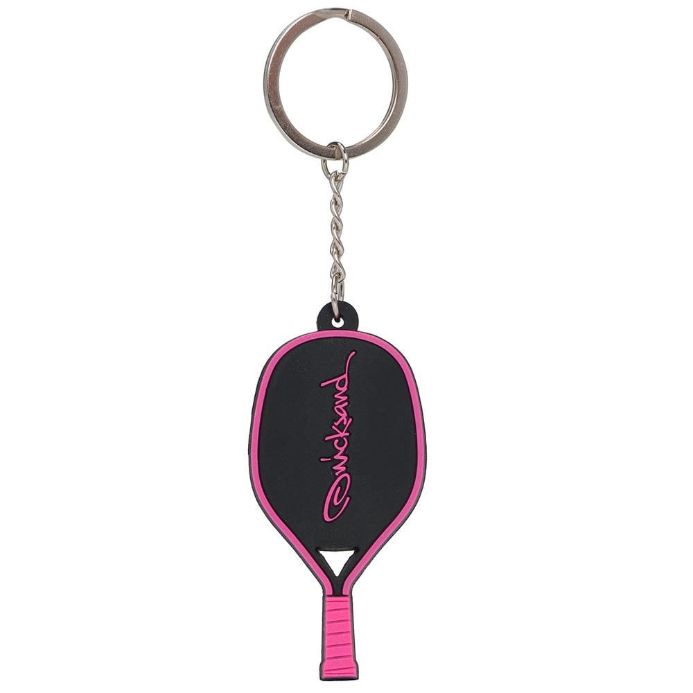 Chaveiro Quicksand Raquete Preto e Rosa