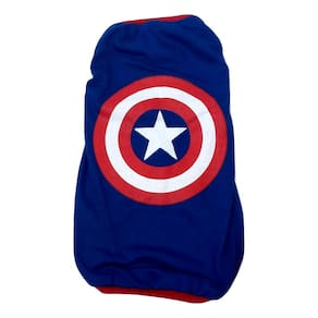 Camiseta Super Heróis Capitão América azul Tamanho GG