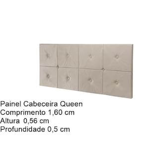 Painel Cama Box Prime Queen 1,60 Ferrari Cor Bege/Areia