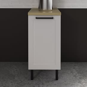 Balcão para Cozinha 40cm em Mdf 1 Porta e 1 Prateleira Branco