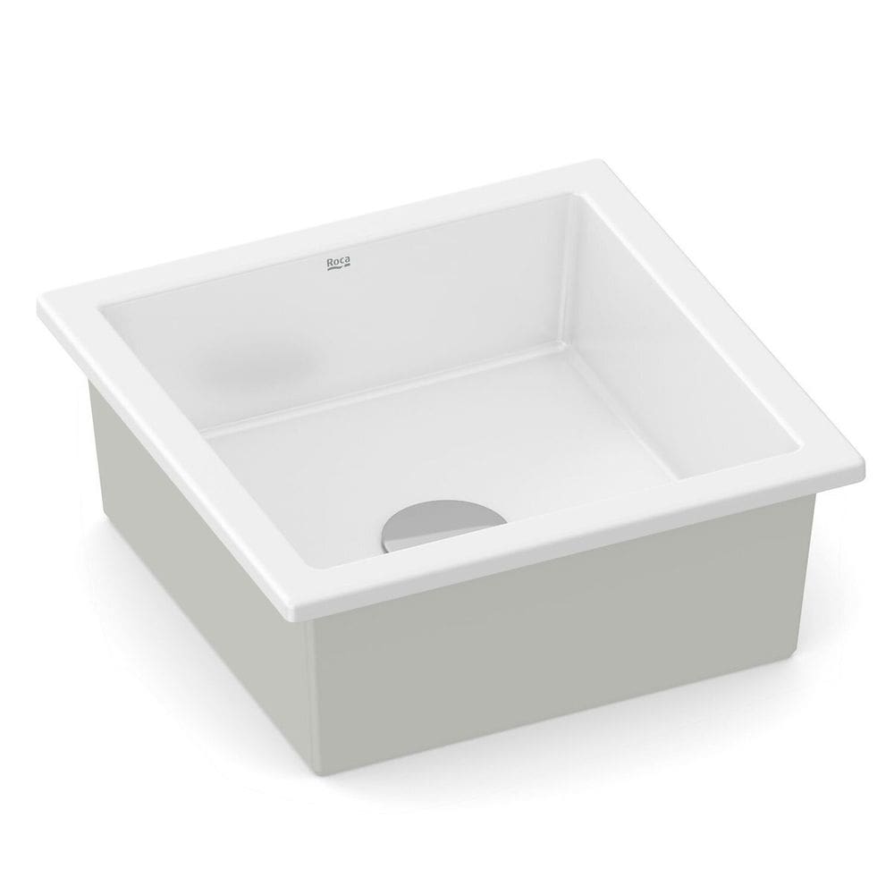 Cuba de Sobrepor e Embutir 33x33cm Optica Branco