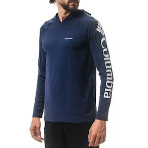 Camiseta Manga Longa Lisa Verde P Columbia Masculina