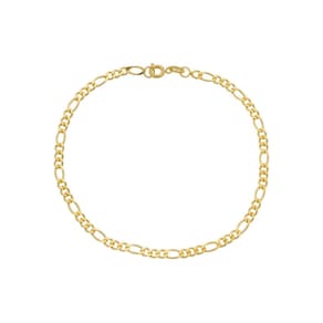 Pulseira Dourada Masculina Elo 3 Por 1 - 4Mm
