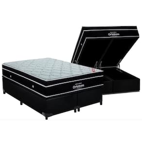 Cama Box Baú Blindada + Colchão de Molas Ensacadas Elegant 158x198x70 - Ortobom