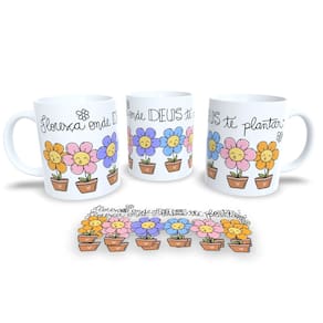 Sonhos e Flores Caneca de Porcelana Perfeita para Começar o Dia