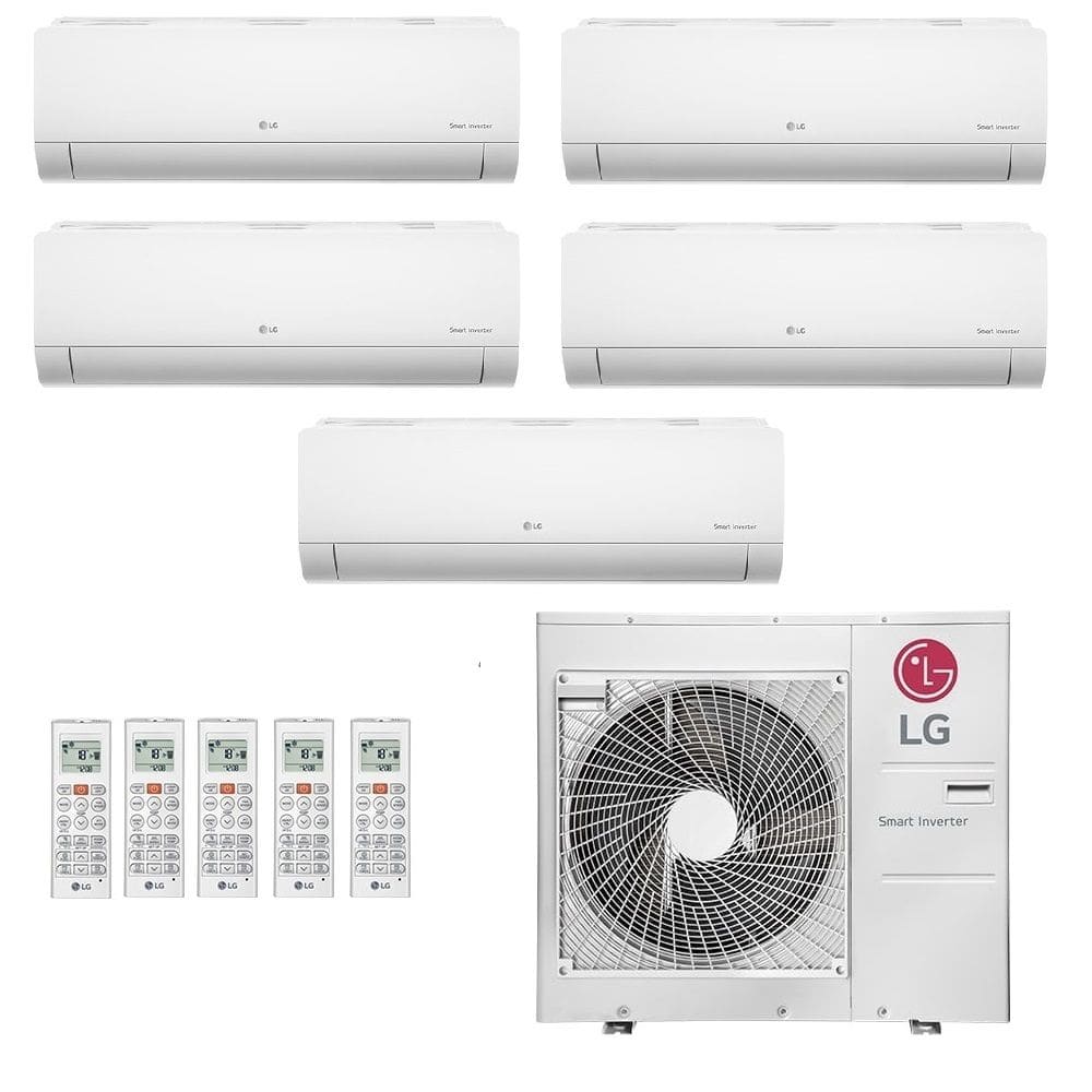 Ar-Condicionado Multi Split Inverter LG 48.000 (2x Evap HW 7.000 + 2x Evap HW 9.000 + 1x Evap HW 24.000) Quente/Frio 220V