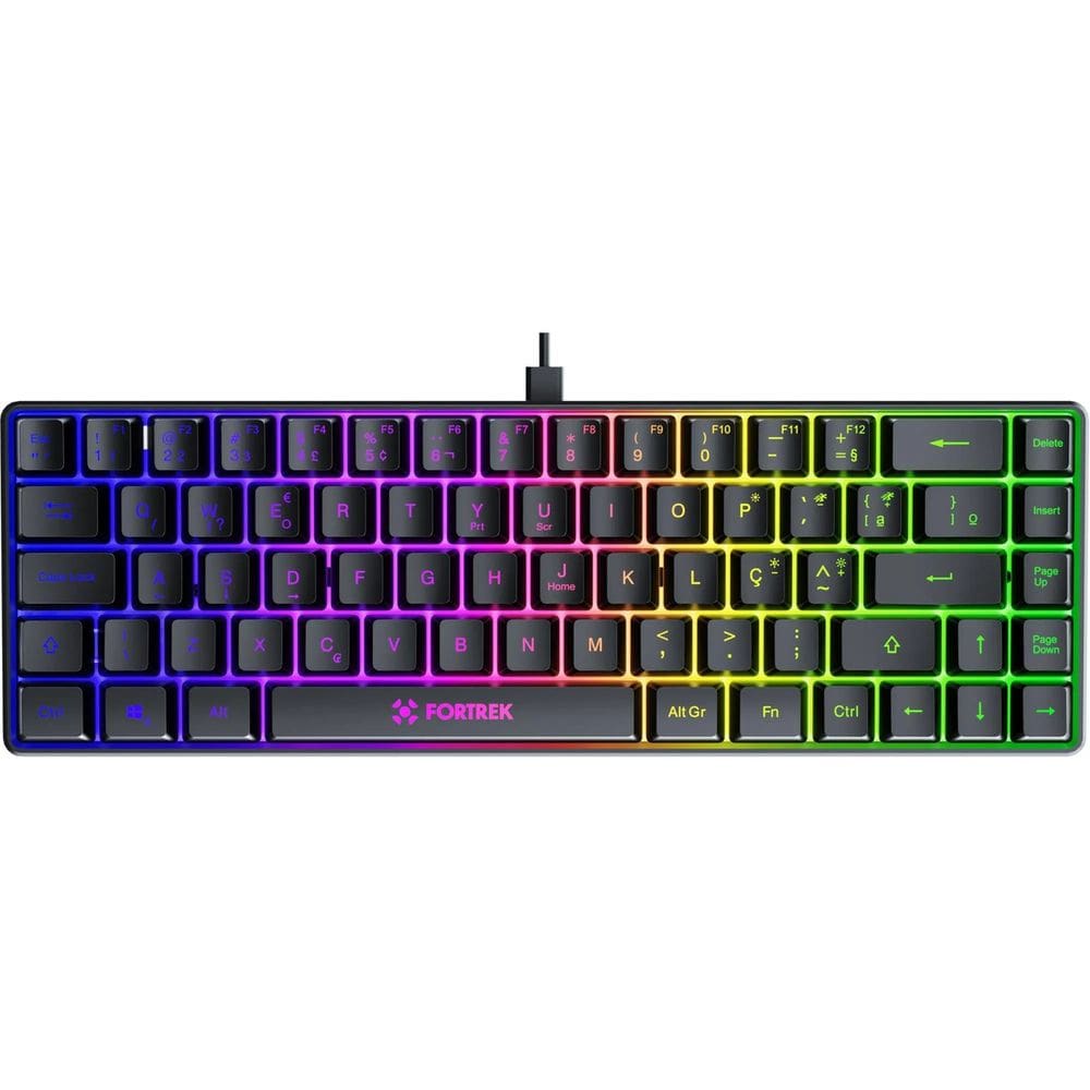 Teclado Gamer Fortrek Fearless 65 Compact Preto